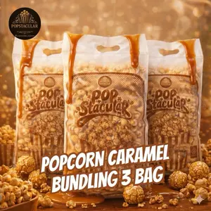 POPSTACULAR - PROMO Popcorn Caramel 3 Bag 1.5Kg 100K