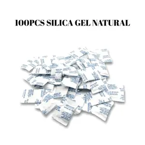 100Pcs Silica Gel Natural / Silica Gel Alami / Silica Gel Food Grade / Penyerap Air / Pengering Sepatu / Silica Gel Sepatu Tas Dompet Topi / Silica Gel Barang / Silika Gel Natural / Serap Kelembaban / Penyerap Lembab / Silika Gel Makanan Dan Barang