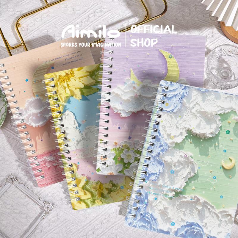 Aimilo Sổ Lò Xo A5/A7 Sổ Note Cute Sổ Nhật Ký Nhỏ Thiết Kế Dễ Thương