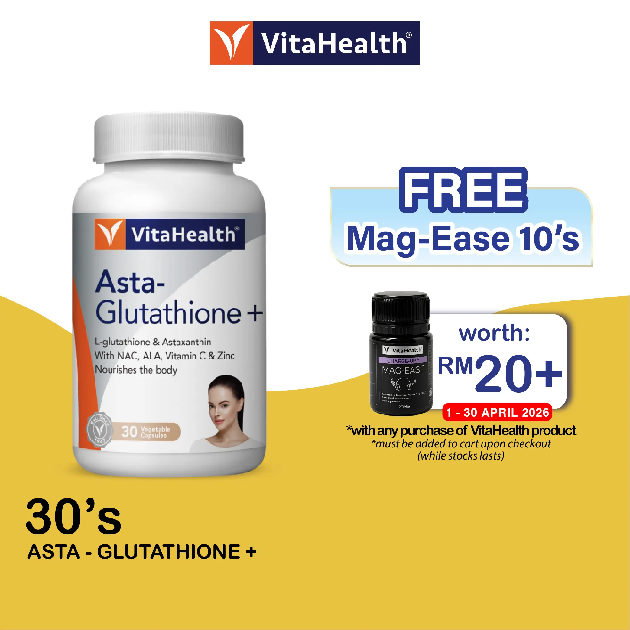 VitaHealth L-Glutathione Plus 230s - TikTok Shop Malaysia VitaHealth L-Glutathione Plus 230s - TikTok Shop Malaysia