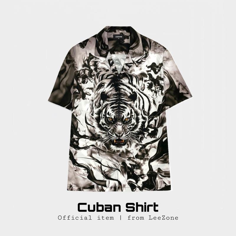 Sơ mi Bạch Hổ | Cuban Shirt LeeZone form rộng Menswear Áo