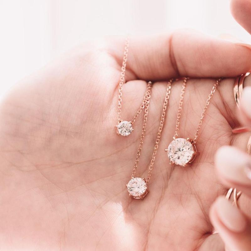 Kalung Emas SERUT 50cm Solitaire Gigi 6 Prongs Collection - Rose 17k / White 17k / Yellow 16k 0