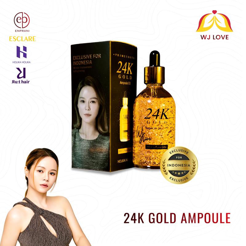 [Holika Holika] NEW 24K Gold Ampoule ( Serum Wajah Emas) Kerutan Mencerahkan Vitamin Mengencangkan 0