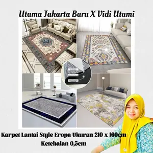 [UJB X Vidi Utami] Karpet Style Eropa Uk 210x160cm/Karpet Turkey Bermotif