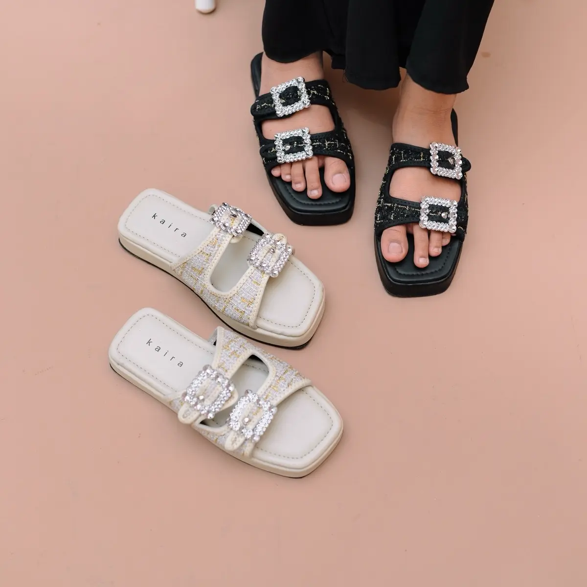 Sandal Platform Korea Style Woman | Sendal Tali 2 Gesper