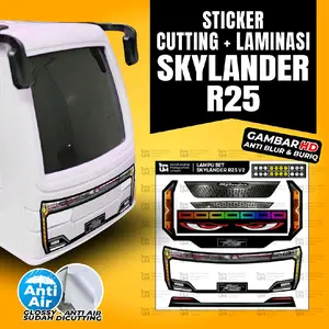 Sticker cutting lampu miniatur bus RKC SKYLANDER R25