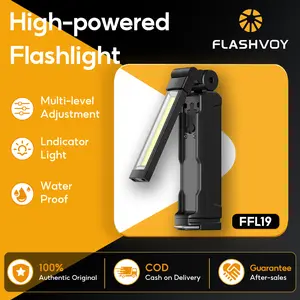 Flashvoy L19 Senter LED Lampu Kerja Lampu Kepala Ganda Gantung Tahan Air Dapat Diisi Ulang Magnetik