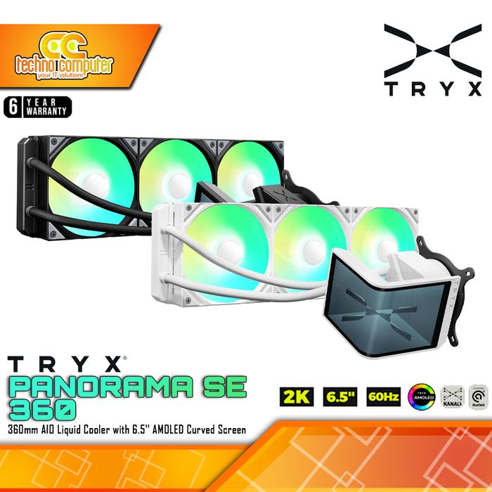 Gambar CPU COOLER TRYX PANORAMA SE ARGB 360 with 6.5inch AMOLED Curved Screen - 360mm AIO Liquid Cooler dari Techno Computer Bali Kota Denpasar Tokopedia