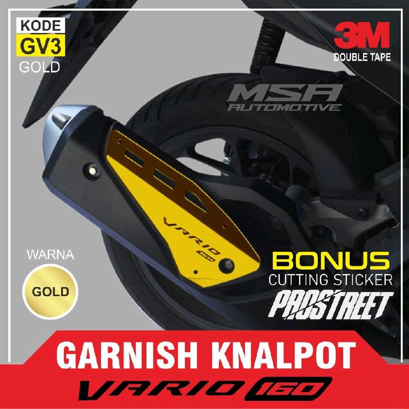 GARNISH KNALPOT VARIO ALL NEW 160 , COVER TUTUP KNALPOT VARIO 160 , MUFFLER COVER VARIO 4