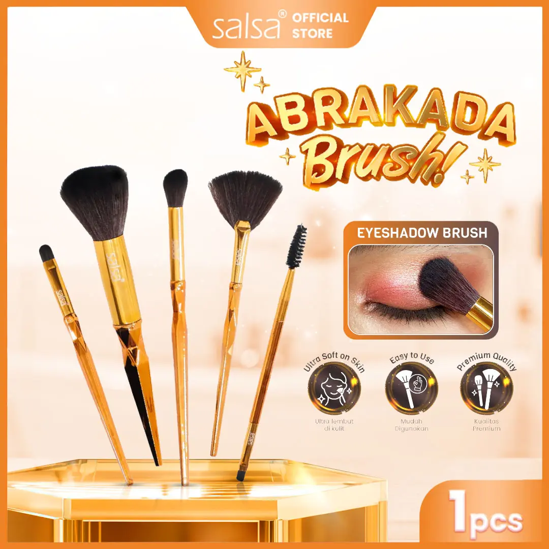 SALSA Abrakada Brush - Kuas Make Up Set Brush Pemula Alat Rias Lembut