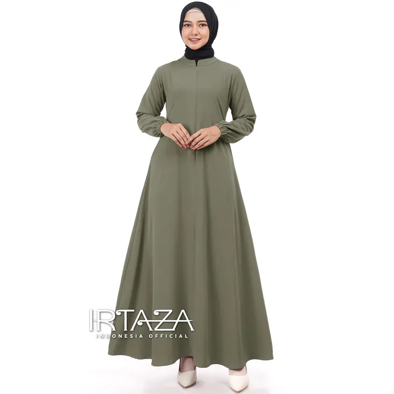Vinolia Dress Gamis Polos Slim Fit Premium Marbella Silk Barbara Silk 1