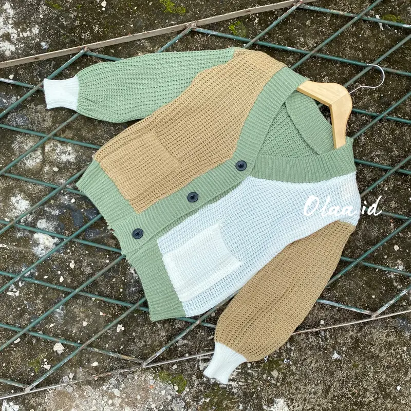 Dibaa Kids - Cardigan Anak Elena Twist - Sweater Rajut Anak Perempuan Lengan Panjang - Cardigan Rajut Terbaru Anak 2 -12 Tahun By Dibaa id 2