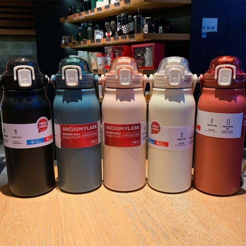 Product Introduction of Gift SG Ready Stock 1.3L/1.7L Large Capacity Insulation Bottle With Straw /304 Stainless Steel Outdoor Sports Water Bottle/Thermal Vacuum Flask/Portable Water Cup  Drinkware Bottle Bottled Tumbler Mug Insulated 1