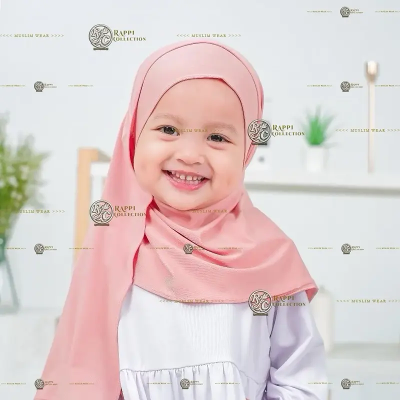Pastan Anak Pashmina Instan Anak Jersey Kancing Diandra Umur 3 - 7 Tahun Jilbab Muslim Kerudung 2