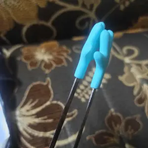 Luxebag Capitan Makanan/Bento/Kue Bahan Stainless Ujung Penjepit SILIKON Stainless R1344