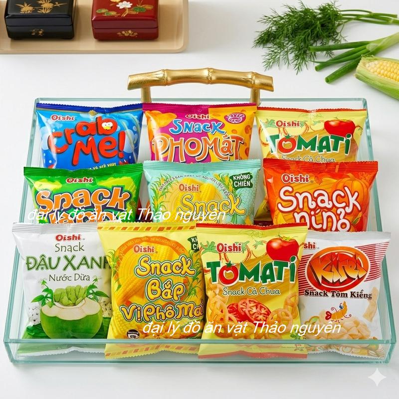 Combo 60 gói mix 8-9 vị bim mini 6g/1 gói (kt 10x10cm) - Đồ ăn vặt tuổi thơ ngon rẻ