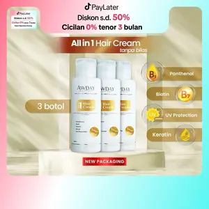FYC - PAKET 3PCS HAIRCREAM AWDAY TANPA BILAS Conditioner Shampoo