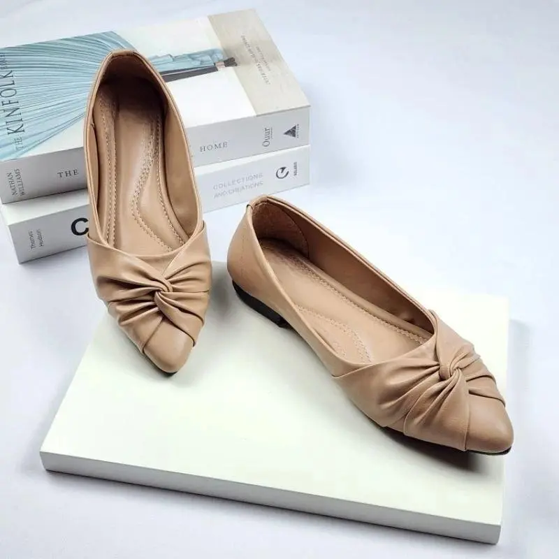 AORORA - Arumi Sepatu Flatshoes Wanita MODEL Rantay SOL KARET LENTUR FLT-008