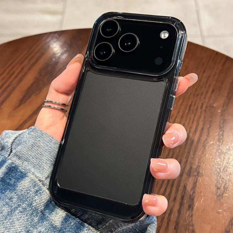 Acrylic Space Case Dày Chống Ngã Độc Lập Phím Không Vàng Phù Hợp Với IPhone 16, 17, 11, 15, 12, 13, 14, Pro, Pro Max, Plus, 7, Xr, Xs Max, X.