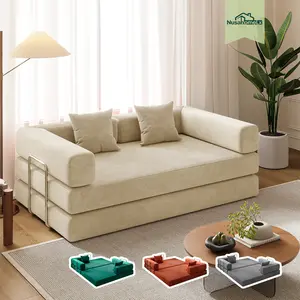 NusaHome Sofa Bed Lipat Minimalis 3 Kursi Bahan Vacuum Anti Bau, Rangka Kuat & Sandaran Bisa Dilepas Sofa