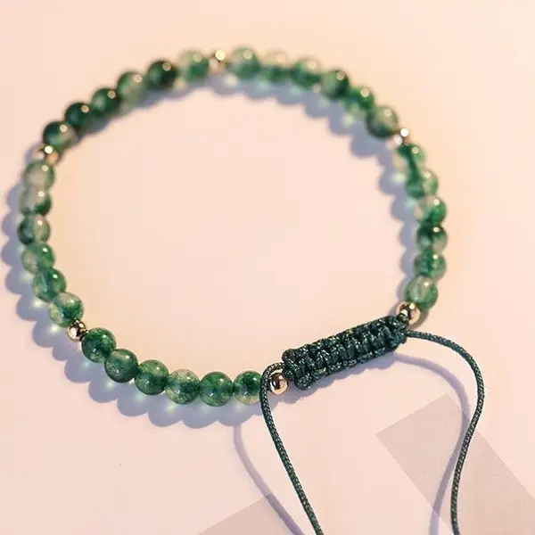 Gelang Manik-manik Giok Batu Akik Wanita Buatan Tangan Model Wanita 17cm - Bracelets