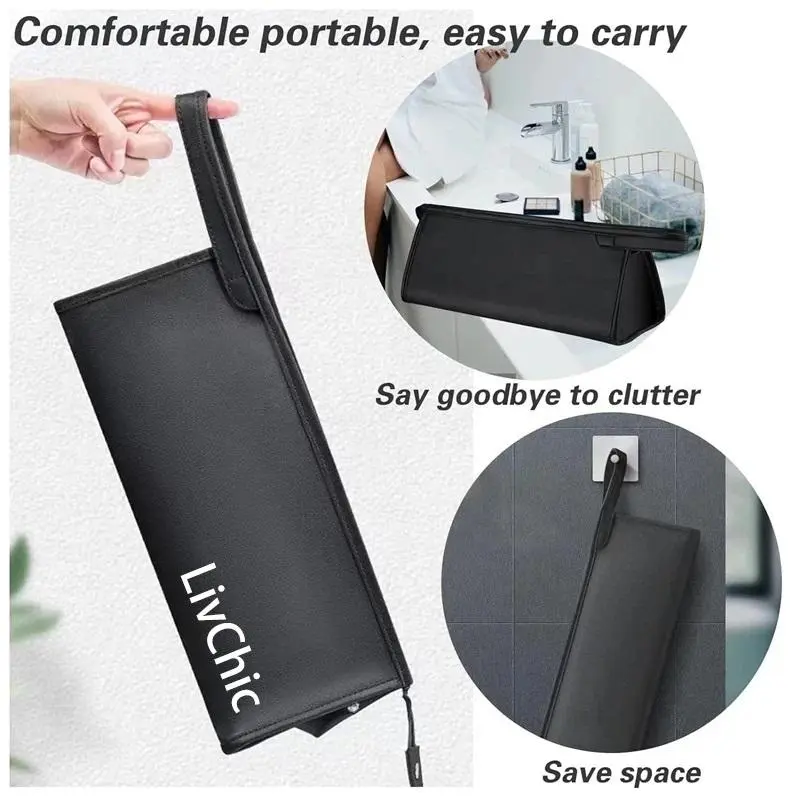 LivChic Tas Pouch Catokan Hair Dryer Storage Bag Triangle Tempat Catokan Curling Iron Pouch Multifungsi Travel Tas