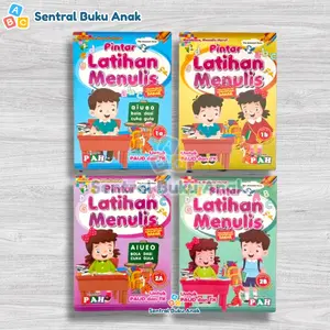 Buku TK PAUD Pintar Latihan Menulis ABC Huruf Besar dan Kecil - Buku Anak Sekolah TK PAUD Murah