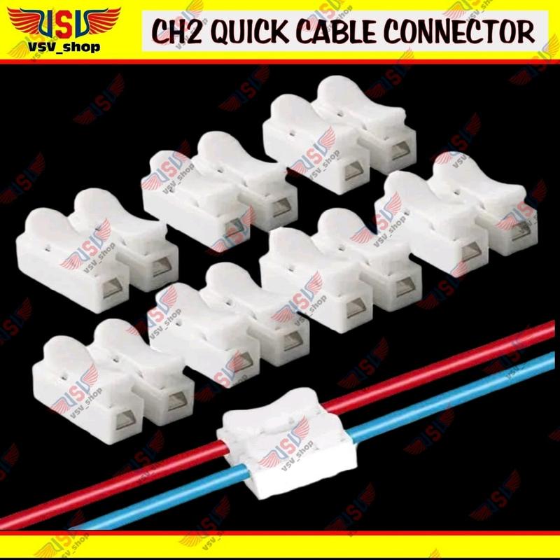 Konektor Kabel 2pin Sambungan Kabel Listrik Spring Terminal Quick Cable Connector 1