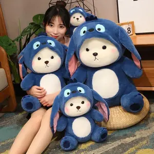 Mainan Anak Boneka Lucu Teddy Tales Bear Stitch Hoodie Cosplay Custom Jumbo Berbahan Plush Terbaru Lengkap Semua Varian