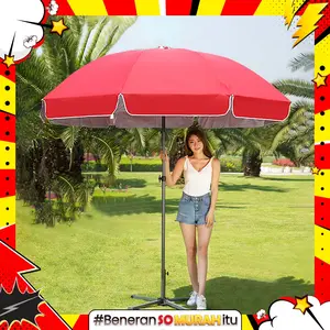 Payung  Tenda Jumbo Jualan Pantai Cafe Bazaar Event Ukuran 200 cm Anti UV Kokoh Warna Warni