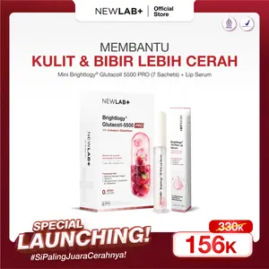 [Best Bundling New Launch] NEWLAB Brightlogy GlutaColl-5500 - PRO Collagen| Glutathione Drink | S-Acetyl-L-Glutathione | Membantu kulit lebih  cerah  &  sehat | 7 Sachet