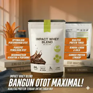 UP Nutrition Impact Whey Blend 300gr | BPOM, HALAL, Protein Tinggi, Rendah Lemak, Pemanis Alami