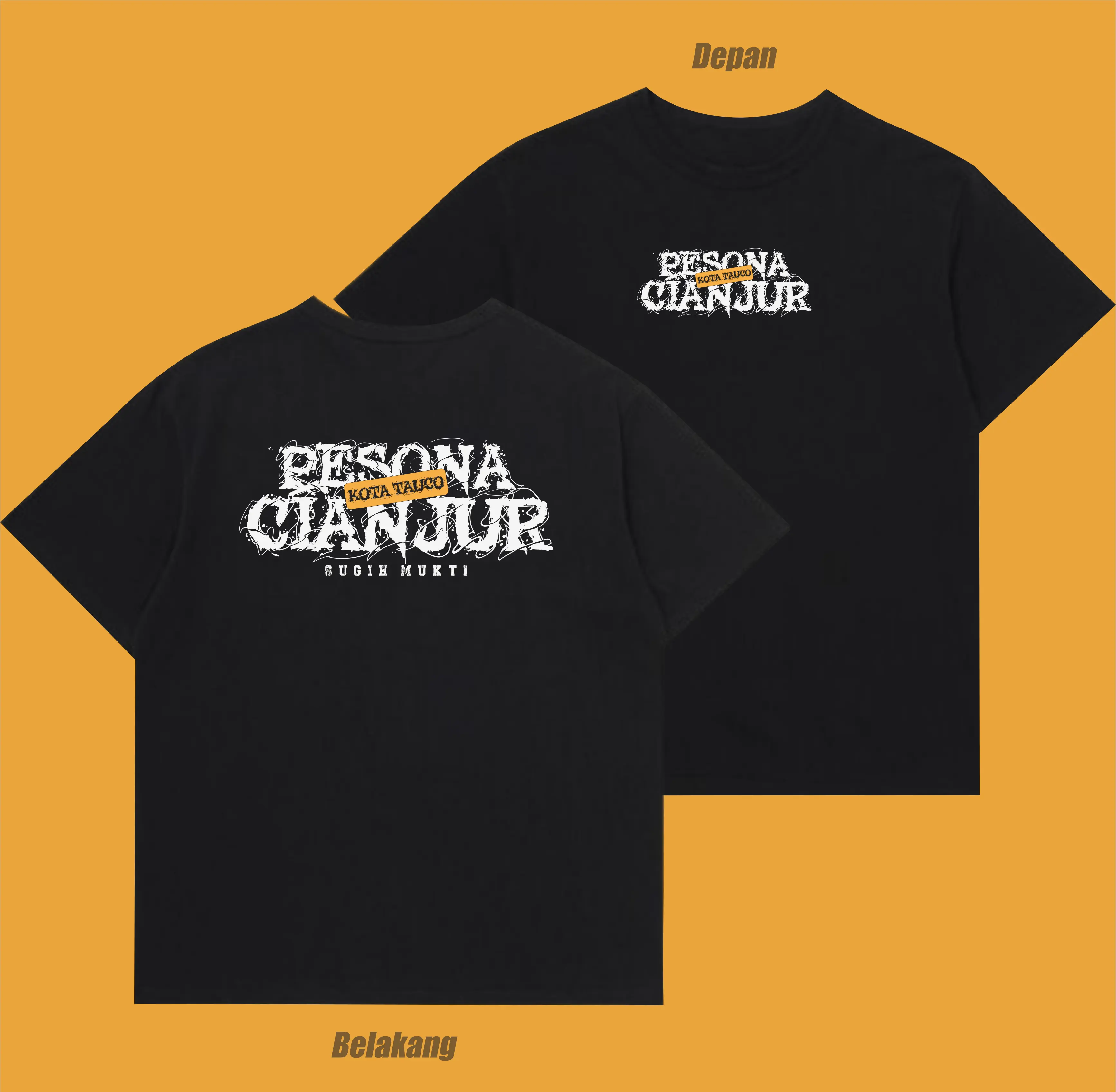 Kaos Cianjur T-shirt Pesona kota Cianjur bahan katun combed adem lembut nyaman dipakai