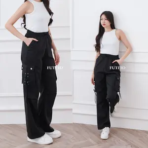 FUTI ID - Xellena Pants Celana Cargo Wanita Cotton Drill Premium Adem nyaman lembut