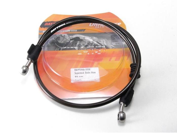Gambar SELANG REM RACING DAYTONA 95CM BEAT FI VARIO 125 150 AEROX CARBON BLACK BRAKE HOSE 5558 ANTI KARAT dari Lestari Motor 2 Kota Administrasi Jakarta Barat Tokopedia