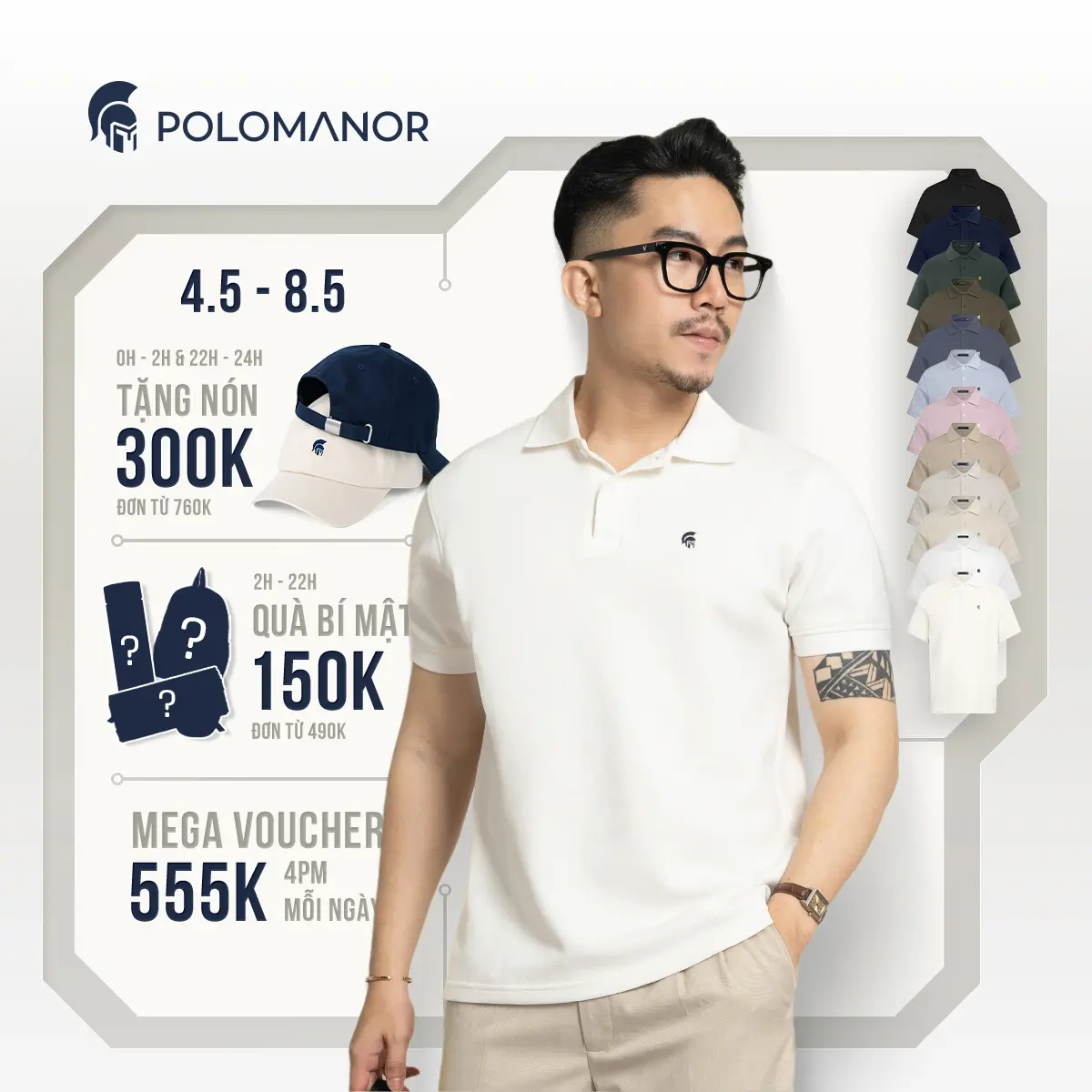 Áo polo nam Có Cổ BASIC SYMBOL ngắn tay vải cá sấu cotton Pique interlock cổ điển, sang trọng, Menswear - POLOMANOR thanh lịch