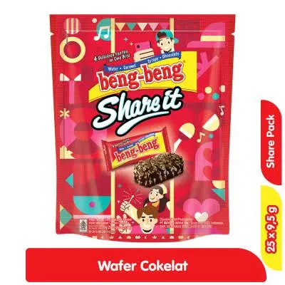 Beng Beng Shareit isi 25pcs | Bengbeng Shareit | Beng-beng share it | Wafer Coklat