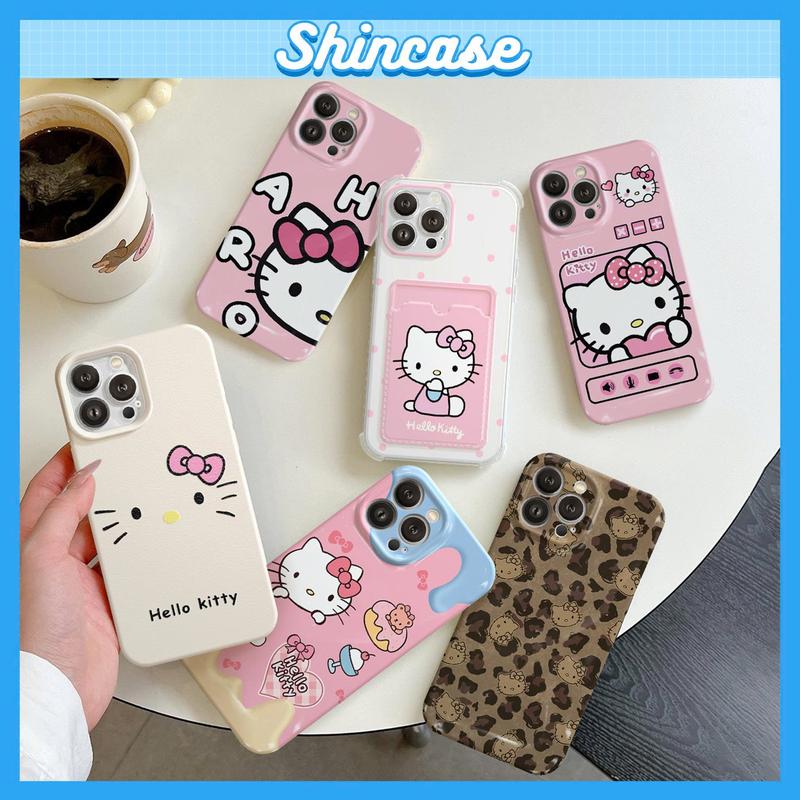 Ốp Lưng iPhone In Full Viền Bóng Kitty Da Beo Chống Sốc Bảo Vệ Camera -iP 7 8 Plus X XS 11 12 13 14 15 16 17 Pro Max Mini