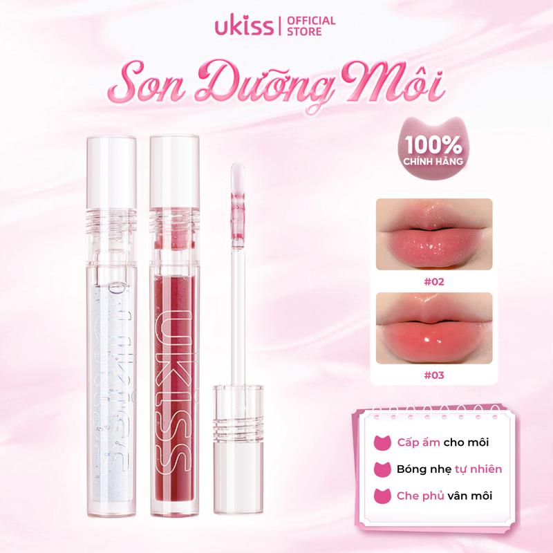 Son Bóng Dưỡng Môi Mỏng Nhẹ Cấp Ẩm Làm Mềm Tạo Hiệu Ứng Môi Căng Mọng Ukiss Lip…