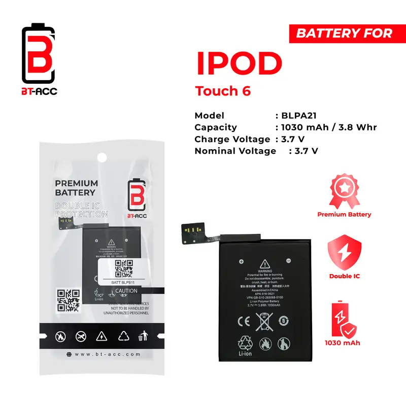BT-ACC Battery Baterai Batre For iP0d Touch 6 / Touch 7 with 1030 mAh