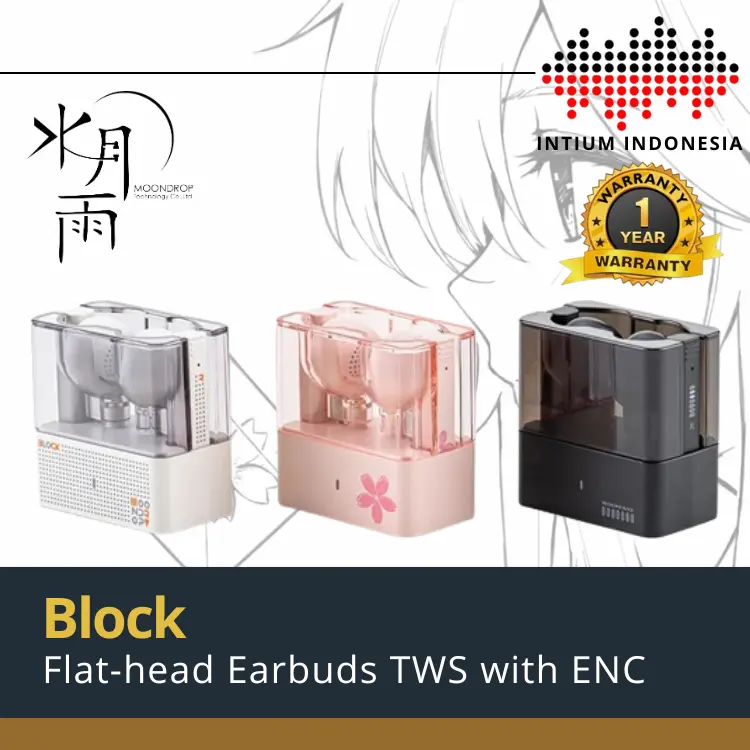 Moondrop BLOCK Flat Head Earbuds True Wireless TWS Earphone Bluetooth with ENC