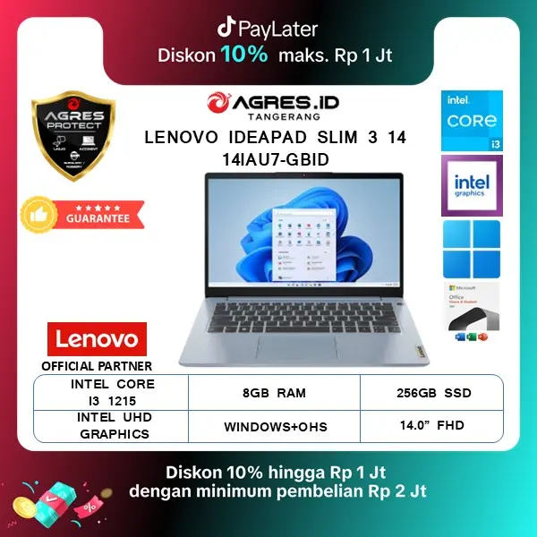 LENOVO IDEAPAD SLIM 3 14 I3 1215 8GB 256GB W11+OHS 14.0FHD BLIT -GBID