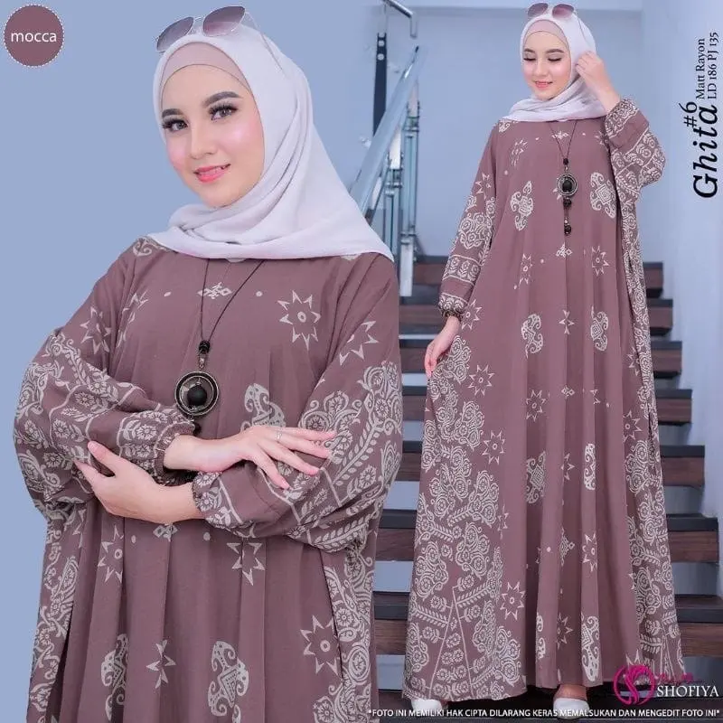 Kaftan claudia premium busui jumbo/dress wanita muslimah 0