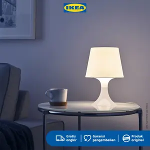 IKEA LAMPAN Lampu Meja / Lampu Baca Minimalis Putih 29cm Plastik