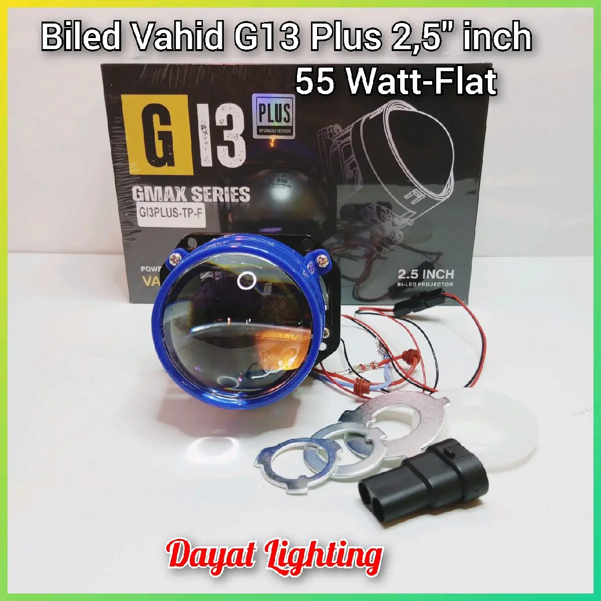 Biled Vahid GX13 Plus | ukuran lens 2,5 inch 55 Watt-Flat | satuan only