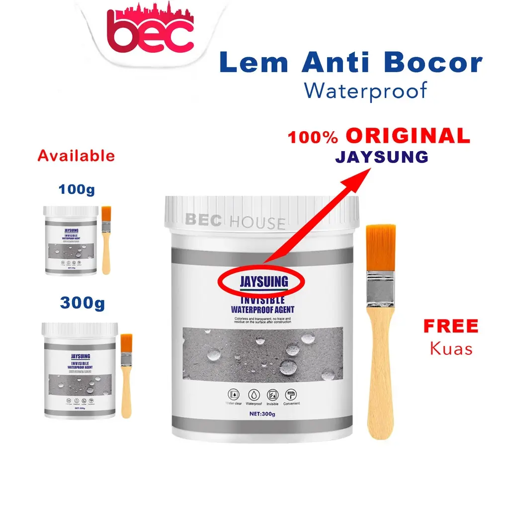 MURAH - Lem Transparan Jaysuing Cat Anti Bocor Invisible Waterproof Insulating Sealant KERAMIK KAMAR MANDI KOLAM