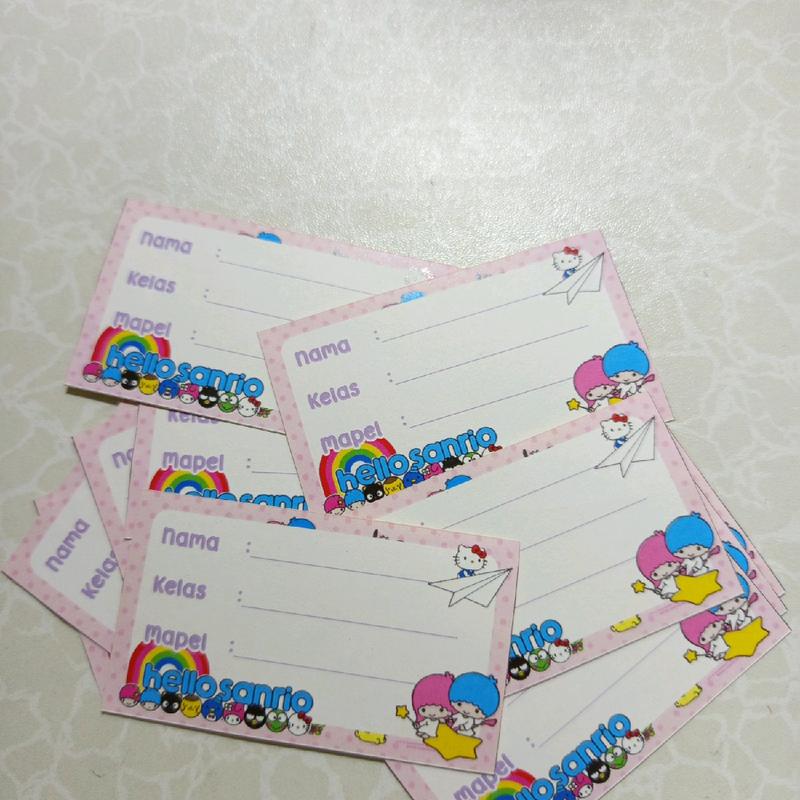 Isi 20pcs Sticker Label Buku Pelajaran Berkualitas Kertas 1