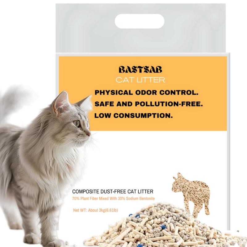 TikTok Shop Mix Natural Straw Cat Litter Odorless and Smart Litter Flushable and Dust Free Formula Lightweight and Eco Friendly Litter for a Clean and Safe Home Environment Ideal for Cats of All