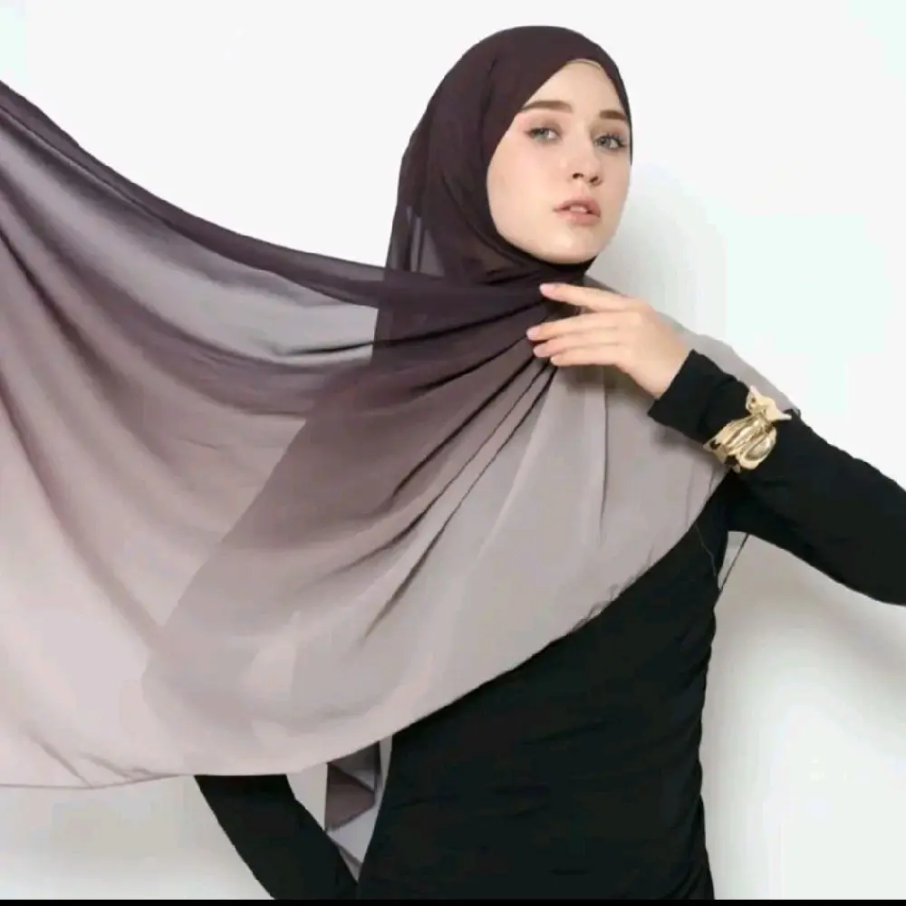 pashmina gradasi | pashmina ceruti ombre gradasi terbaru 180cm x 75cm