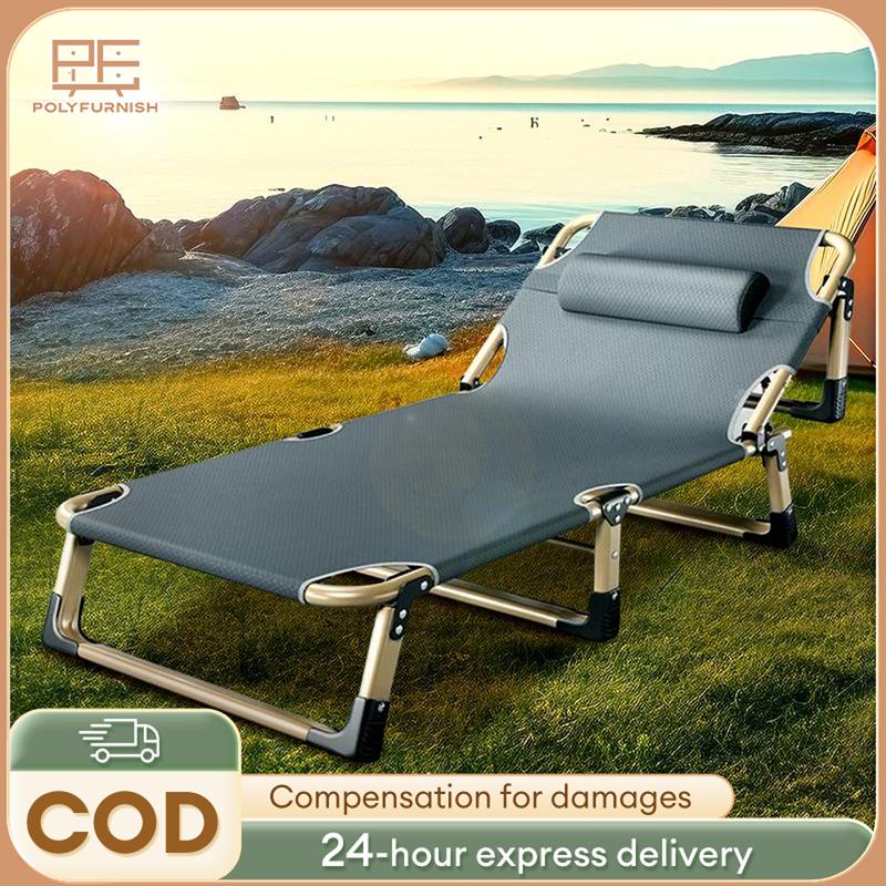 【Load150-300KG】Folding Bed with Mattress Adjustable Heavy Duty Single Foldable Bed Chair For Home/Office/Outdoor furniture kerusi lipat kerusi taman outdoor foldable chair kerusi sandar duduk 0